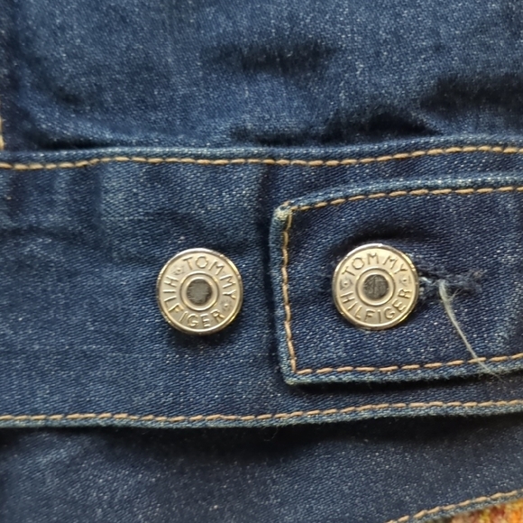 Vintage Tommy Hilfiger Flag Patch Denim Jacket 💙❤️ - Picture 2 of 11